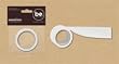 Creative Imaginations Bare Elements Multi-Purpose 1-1/4 Inch by 2 Yards Fabric Book Binding Tape, Elmer White