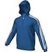 adidas Ess 3 Streifen Full Zip Hood Kapuzenjacke blau