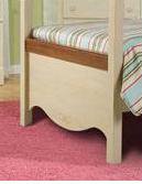 Cassidy 4/6 Poster Bed Footboard In Pine/Windy Maple Finish by Standard Furniture