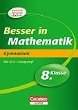 Produkt-Bild: Besser in der Sekundarstufe I Mathematik 8. Schuljahr. Gymnasium: &Uuml;bungsbuch mit separatem L&ouml;sungsheft (20 S.)