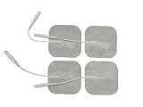 4 Packs of 4 Premium White Cloth 1.75 X 1.75 Inch Electrodes Premium Electrode Pads (20-30 Uses)
