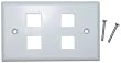 4 Hole for keystone Jack Wall Plate, White