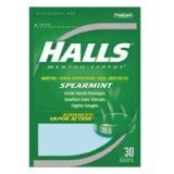 Halls Mentho Lyptus Cough Suppressant Drops Bag with Spearmint 30 Drops/Bag, 12 / Case Halls Mentho Lyptus Cough Suppressant Drops Bag with Spearmint 30 Drops/Bag, 12 / Case