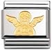 Nomination Composable Classic RELIGION Edelstahl und 18K-Gold (Engel) 030105