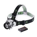 Lighting Ever Led Headlamp, 18 White Led And 2 Red Led, 4 Brightness Level Choice, Led Headlamps, 3 Aaa Batteries Included