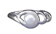 Solid Sterling Silver Pearl Ring