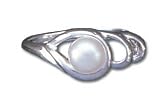 Solid Sterling Silver Pearl Ring