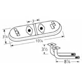 Music City Metals 13082-73082 Stainless Steel Burner Replacement for Gas Grill Models Charbroil 463820307 and Charbroil 463820308