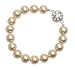 L. Erickson Pearl Bracelet with Swarovski Encrusted Magnetic Clasp - Champagne