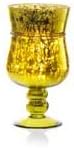 Mercury Glass Beaded Chalice Candle Holder.