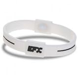 EFX Silicone Sport Bracelet White with Black Text Medium 7 Inch