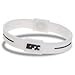 EFX Silicone Sport Bracelet White with Black Text Medium 7 Inch