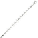 Ladies 24k White Gold Layered GL Butterfly Twist Necklace Chain Perfect for Charms/Pendants Comes with Lifetime Warranty