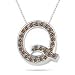 Initial Pendant - 0.26 Ct Brown Diamond \'Q\' Initial Pendant