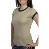 Bella Ladies Soft Cotton Rib Ringer T 1007
