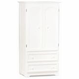 White Atlantic Furniture Manhattan Multi-purpose TV,Wardrobe Armoire