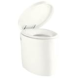 KOHLER Purist Hatbox Toilet with Quiet-Close Toilet Seat and Cover, White #3492-0