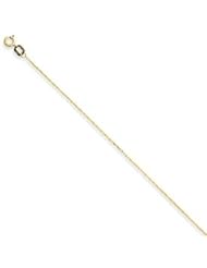 10k Gold Carded Cable Rope Chain 16 Inches