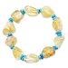 Turquoise & Citrine Nugget Stretch Bracelet- 7.5+"