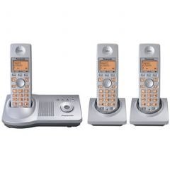 Panasonic KXTG7123ES Digital Cordless Telephone With Answering Machine Triple Pack