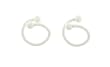 Twisted White Lip Lablets - 3mm Ball Ends - 10mm Diameter - Sold as a Pair