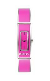DKNY Fuchsia Enamel Rectangle Bangle Women's watch #NY8759