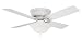 Hunter 22375 48 Low Profile IV Plus White Traditional Ceiling Fan 48 Blade Span