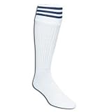3 Stripe Padded Socks (White/Navy)