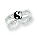 Sterling Silver Enameled Ying-Yang Toe Ring