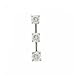 14KT White Gold 3 Stone Pendant 3/4 Cttw Diamonds