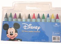 Childrens Toyshop  Toys : Disney Mickey Mouse Jumbo Crayon Set : 12 pcs crayons