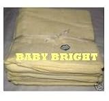 12 X LEMON 100% COTTON MUSLIN SQUARES