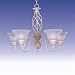 Strand Chandelier with White Glass Shades