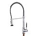Solid Brass Spring Kitchen Faucet - Chrome Finish