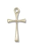 Gold Filled Maltese Cross Medal Pendant Charm with 18 Gold Filled Chain