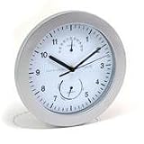 Equity by La Crosse 29002 10-Inch Metal Wall Clock with Indoor Temperature and Humidity Gauge