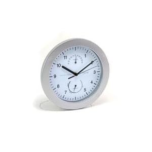 Equity by La Crosse 29002 10-Inch Metal Wall Clock with Indoor Temperature and Humidity... by 