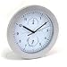 Equity 29002 10-Inch Metal Wall Clock with Indoor Temperature and Humidity Gauge