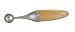 KitchenArt Apex Melon Baller, Satin Silver/Maple