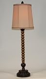 IMAGE OF Stacked Marble Candlestick Lamp - Bronze