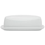 Harold Imports HIC CaféWhite Porcelain Butter Dish