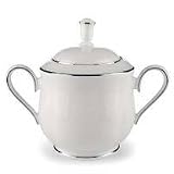 Lenox Hannah Platinum Sugar Bowl with Lid