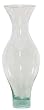 Clear Spanish Large Recycled Glass Flower Vase 15"H