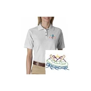Embroidered Shirt - Women's Polo Shirt with white water rafting