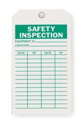 Industrial Grade 2RMU4 Inspection Tag, Safety Inspection, Pk 10