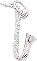 Saxophone Charm, Sterling Silver