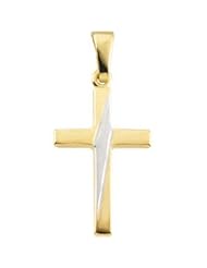 Two-Tone Cross Pendant 14K Yellow/White Gold 24.25 mm X 16.00 mm Two-Tone Cross Pendant