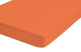 Produkt-Bild: Biberna 77144/171/040 Jersey-Stretch Spannbetttuch / 90 x 190 cm - 100 x 200 cm / Farbe: karotte