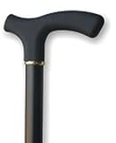 Wood Cane Soft Touch Fritz Handle, Black