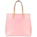 Forzieri Large Italian Tote Jelly Bag with Leather Trim candy pink